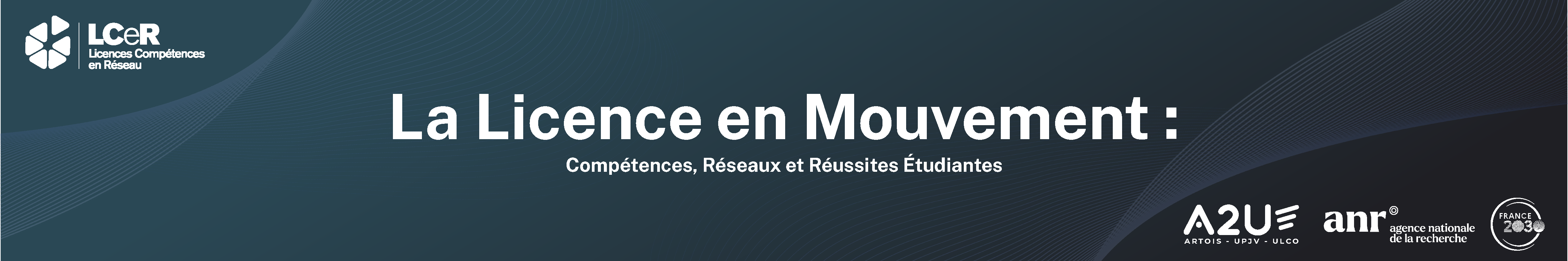 Banière du colloque LCeR, La licence en Mouvement.